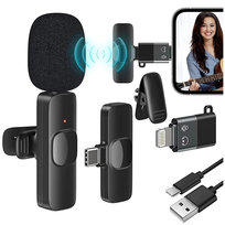 MIKROFON BEZPRZEWODOWY KRAWATOWY POJEMNOŚCIOWY (ZESTAW 2 szt.) USB-C KLIPS