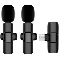 MIKROFON BEZPRZEWODOWY KRAWATOWY POJEMNOŚCIOWY (ZESTAW 2 szt.) USB-C KLIPS Revento