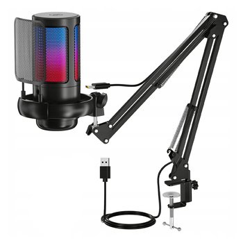 Mikrofon Do Komputera Pojemnościowy Gamingowy Studyjny Karaoke Statyw Usb - GearPro