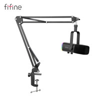 Mikrofon dynamiczny studyjny Fifine AM8T USB/XLR RGB ze statywem PnP