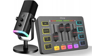 Mikrofon i Mikser XLR do Streamingu z RGB dla Gier i Podcastów - Inny producent