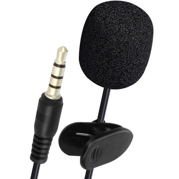 Mikrofon krawatowy do smartfona, gniazdo 3,5 mm z klipsem — czarny - Avizar