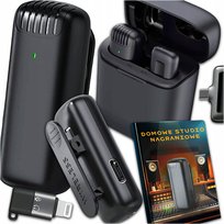 MIKROFON KRAWATOWY DO TELEFONU SMARTFONA BEZPRZEWODOWY USB-C + LIGHTING