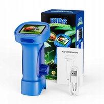 MIKROSKOP CYFROWY PRZENOŚNY ZESTAW KIESZONKOWY LED 1000x USB HD DLA DZIECI AMT