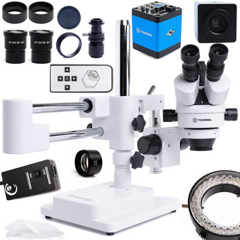 Mikroskop Dla Elektronika Stereoskopowy 10HW Oświetlenie 56x LED Soczewka 0,5 Kamera Blue Lagoon - Techrebal