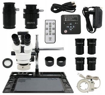 MIKROSKOP STEREOSKOP TRINOKULAR 7-90x KAMERA 2.7K - Inny producent