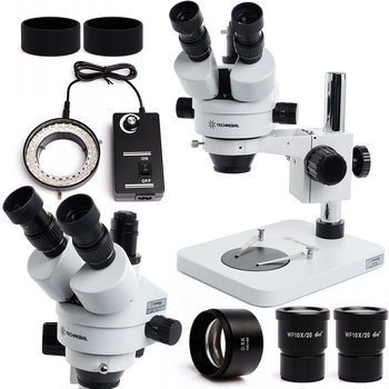 Mikroskop stereoskopowy trinokularowy Techrebal 10HT Obiektyw 0,5x Regulowane Oświetlenie 56x LED - Techrebal