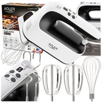 MIKSER RĘCZNY ROBOT KUCHENNY WIELOFUNKCYJNY TURBO 5 PRĘDKOŚCI ZESTAW LCD