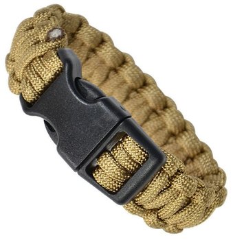 Mil-Tec Bransoleta Paracord 22mm Coyote - Coyote - L - Mil-Tec