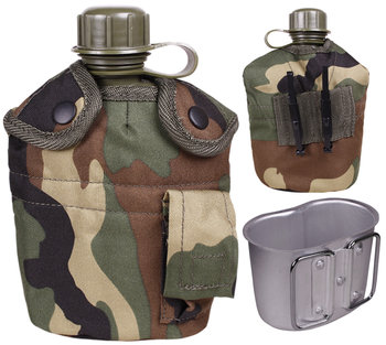 Mil-Tec Manierka z Kubkiem LC2 Woodland - Woodland - Mil-Tec