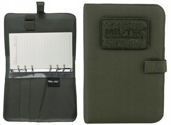 Mil-Tec Notes Notatnik Taktyczny Wymienny W Etui  Na Rzep Velcro Small 14,5X20,5 Olive - Mil-Tec