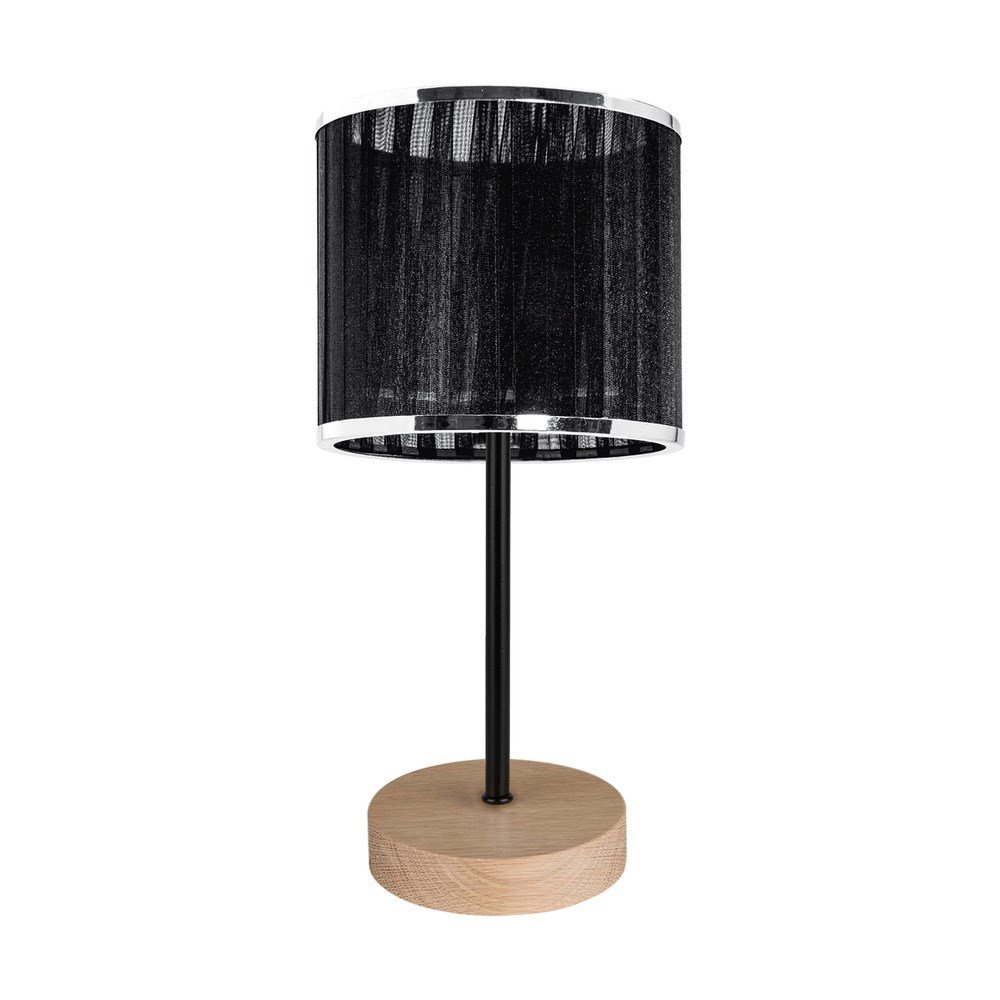 Zdjęcia - Lampa stołowa Topeshop Mila Stołowa 1Xe14 Max. 25W 1.0 Dąb Olejowany/Czarny/Czarny-Chrom 