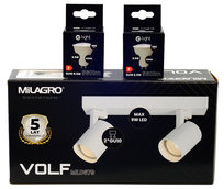 MiLAGRO oprawa Volf Spot biały lampa kinkiet + 2 x żarówka LED 6,5W barwa ciepła
