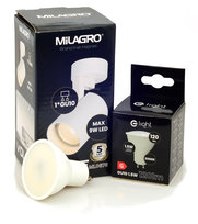 MiLAGRO oprawa Volf Spot biały lampa kinkiet + żarówka LED 1,5W barwa CIEPŁA