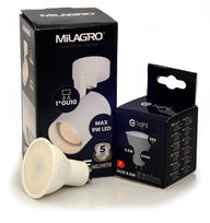 MiLAGRO oprawa Volf Spot biały lampa kinkiet + żarówka LED 6,5W barwa ZIMNA