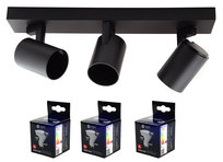 MiLAGRO oprawa Volf Spot czarny lampa kinkiet + żarówki LED 1,5W NEUTRALNA