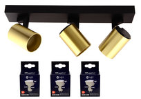 MiLAGRO oprawa Volf Spot złoty lampa kinkiet + 3 x żarówka LED 6,5W barwa ciepła