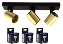 MiLAGRO oprawa Volf Spot złoty lampa kinkiet + 3 x żarówka LED 6,5W barwa ZIMNA