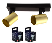 MiLAGRO oprawa Volf Spot złoty lampa kinkiet + żarówki LED 5W barwa CIEPŁA