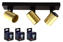 MiLAGRO oprawa Volf Spot złoty lampa kinkiet + żarówki LED 5W barwa CIEPŁA