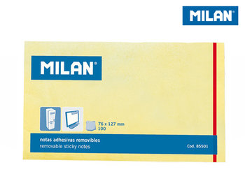 Milan, Karteczki samoprzylepne, żółte, 127x76 mm, 100 szt. - Milan