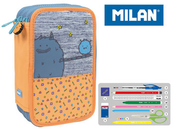 Milan, piórnik 3-poziomowy z wyposażeniem, Mimo, pomarańczowy - Milan