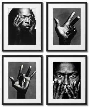 Miles Davis 4 plakaty, czarno-białe fotografie - DEKORAMA