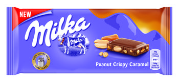 Milka Peanut Crispy Caramel 90g - Milka
