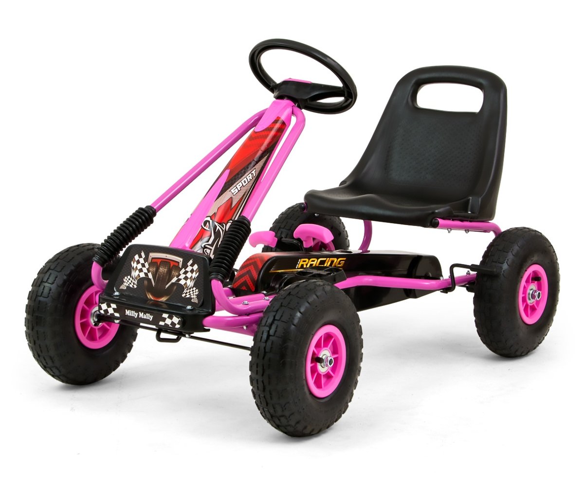 Milly Mally, gokart na pedały Thor, różowy