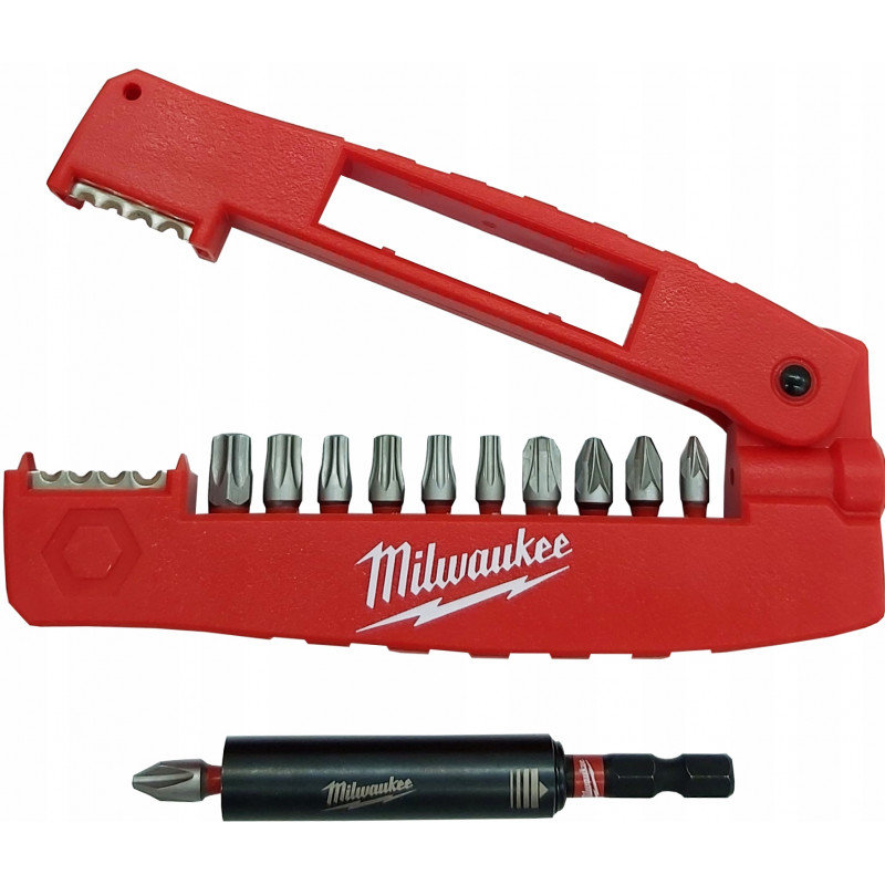 MILWAUKEE, Zestaw bitów w kasecie SHOCKWAVE Impact Duty™ 12 szt