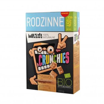 Milzu, Crunchies, Płatki żytnio-owsiane, Cynamonowe, 450 g - Milzu