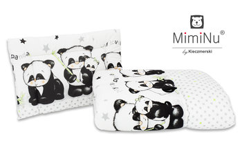 MimiNu by Kieczmerski, Kołdra dziecięca z poduszką, Panda, biało-czarny, 100x135 cm - MimiNu by Kieczmerski