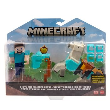 Minecraft, figurka, Armored Horse i Steve, HDV39 - Minecraft