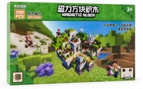 Minecraft klocki magnetyczne konstrukcyjne świat zestaw 200 elem. Klocki