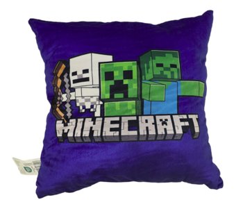 MINECRAFT Poduszka JASIEK z wypełnieniem  Aksamitna 40 x 40 cm Miła w dotyku GRACZ - Carbotex