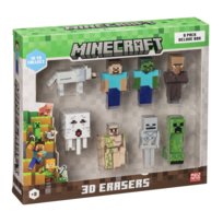 MINECRAFT S1 3D ERASERS FIGURE - 8 PACK DELUXE BOX VER.A PMI