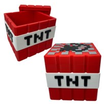 Minecraft TNT Duża Skrzynia 3D – organizer, pudełko i dekoracja, idealny prezent dla gracza