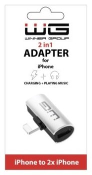 Mini adapter Lightning (M) to Lightning 2x (F)/silver - WG
