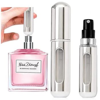 Mini atomizer do perfum - podróżny atomizer srebrny 5ml - LAROXY