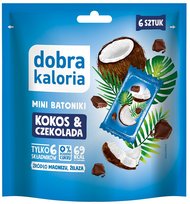 Mini batoniki Kokos & Czekolada Dobra Kaloria 102 g | Batony bez dodatku cukru DOBRA KALORIA