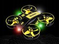 MINI DRON DLA DZIECKA OSŁONIĘTE ŚMIGŁA LEDY RC RH821 ŻÓŁTY - JJRC