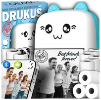 Mini Drukarka Termiczna Do Zdjęć Przenośna ORYGINALNY + 11 ROLEK