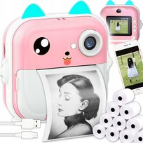 Mini Drukarka Termiczna Do Zdjęć Telefonu Aparat Dla Dzieci + 11 Szt. Rolek