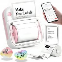 Mini drukarka termiczna etykiet samoprzylepnych aplikacja Bluetooth