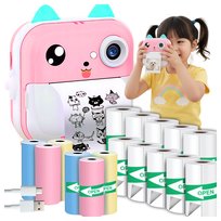 Mini Drukarka Termiczna Natychmiastowa Aparat dla Dzieci Kamera Video +13 rolek