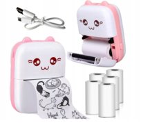 Mini Drukarka Termiczna ORYGINALNY Do Zdjęć Przenośna + 11 ROLEK