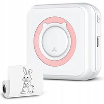 Mini drukarka termiczna przenośna dla dziecka C15 różowa Bluetooth Drukuś