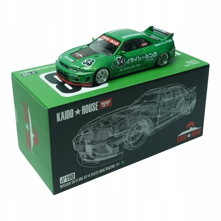 Mini Gt 1:64 Kaido Nissan Skyline Gt-R (R33) Imai Racing V1 1995 ...