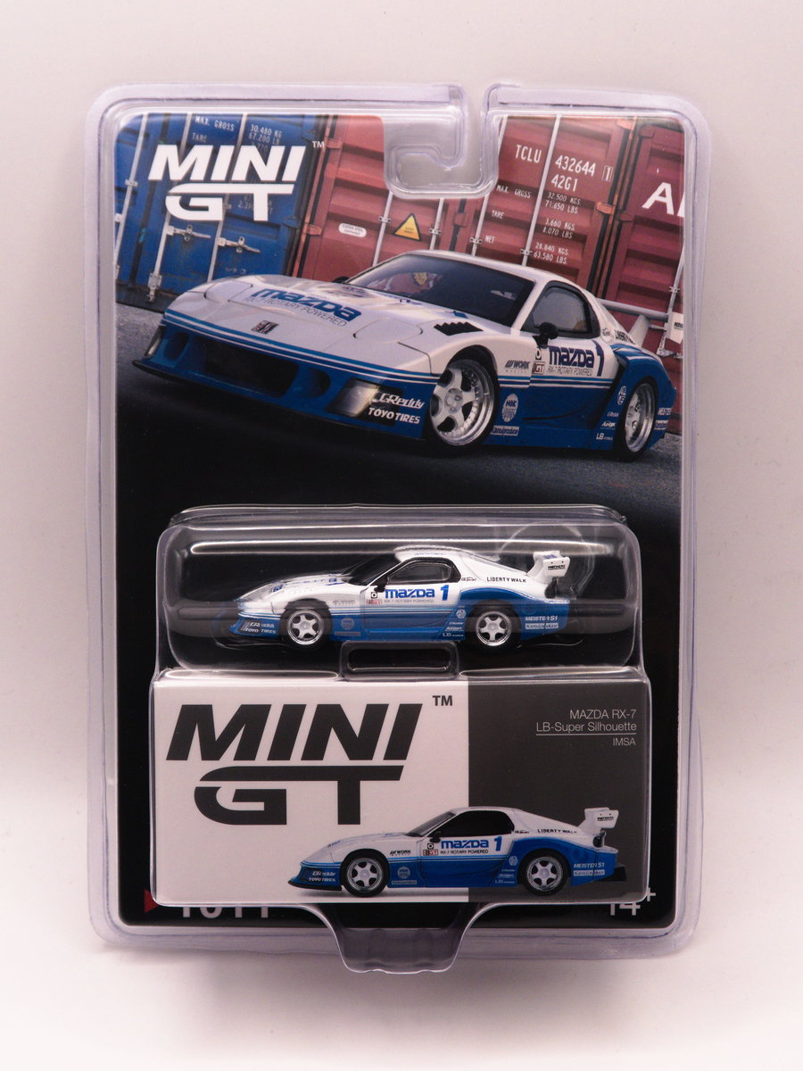 Mini GT #1011 Mazda RX-7 LB-Super Silhouette Biało-Niebieska IMSA ...
