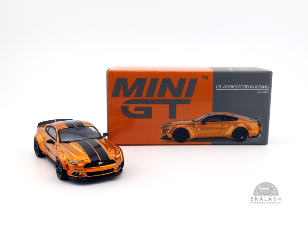 MINI GT Ford Mustang LB-Works Liberty Walk Gold LHD MGT00847-L